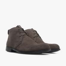 Camper Mil Ankle Boots Grey / Brown - Mens Singapore BAQWCI-068